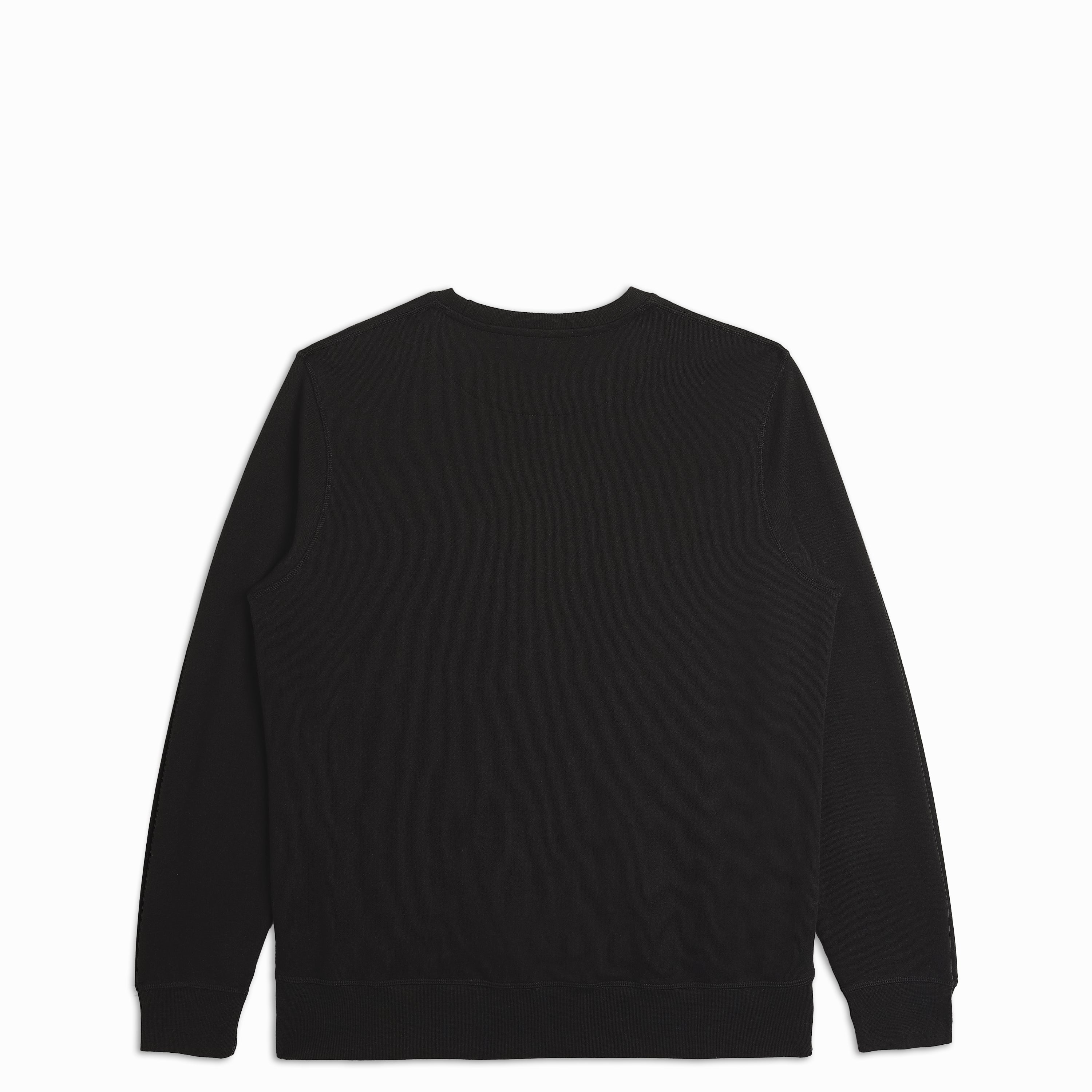 Black Midweight Organic French Terry Crew