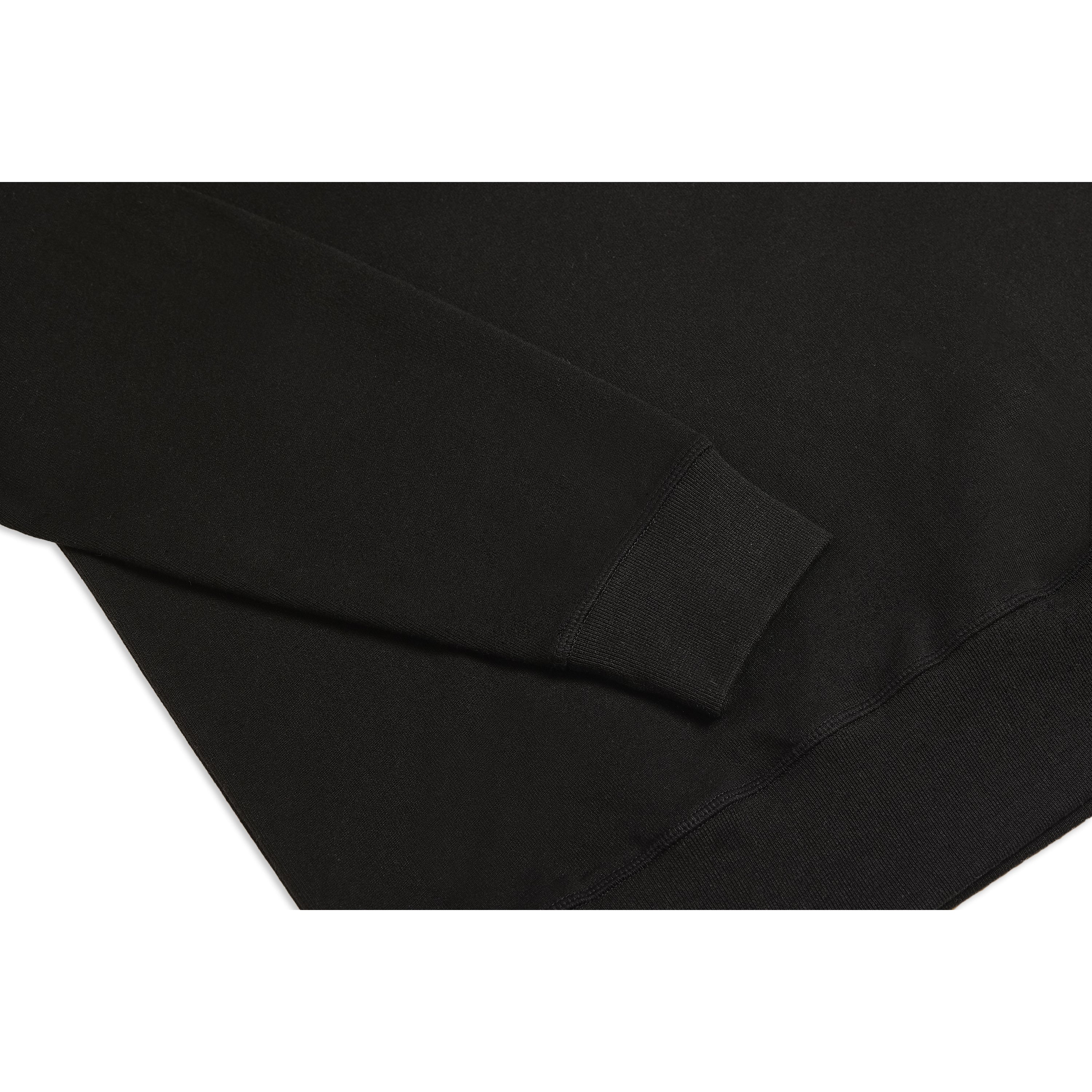 Black Midweight Organic French Terry Crew