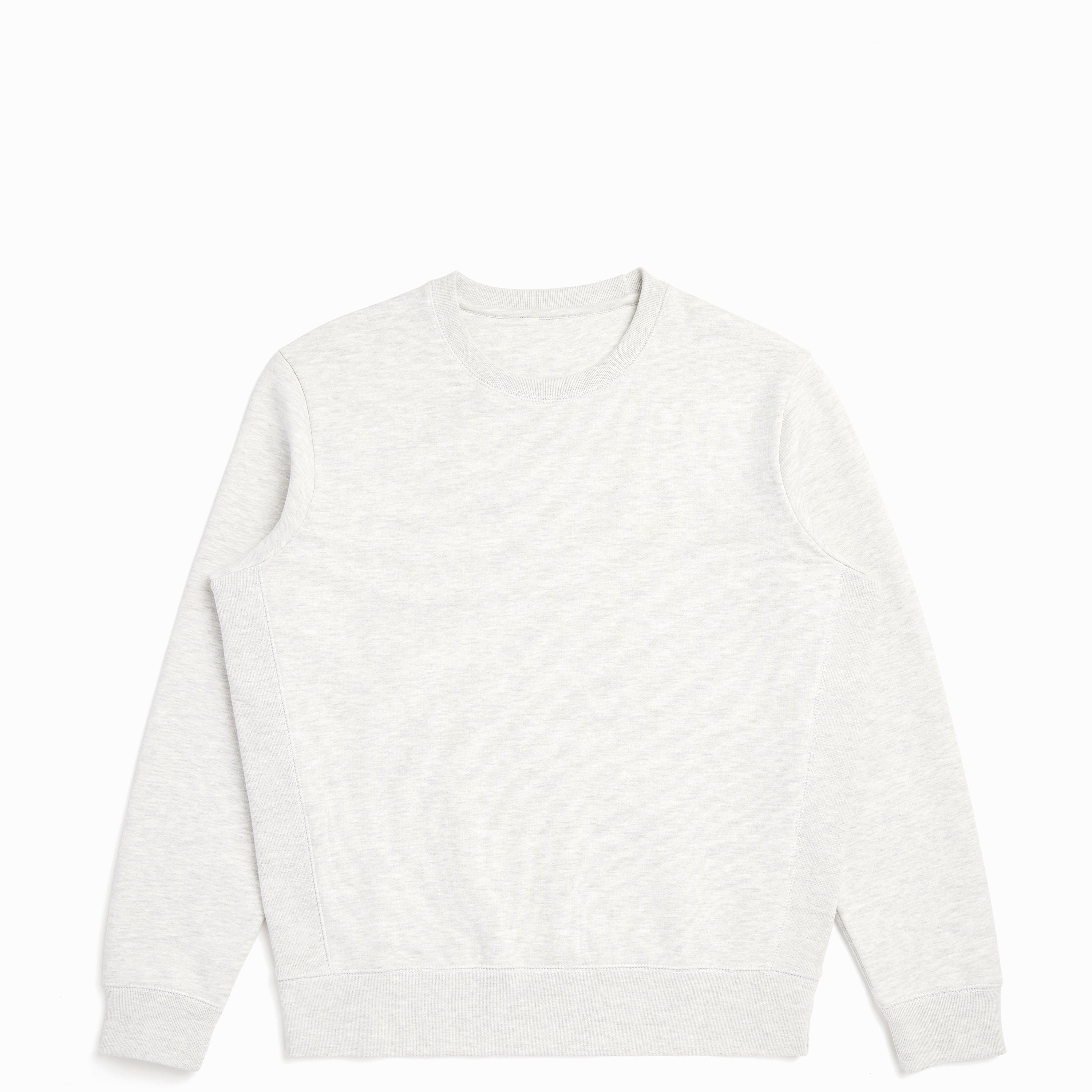 Ash Heather Heavyweight Organic Brushed Crew