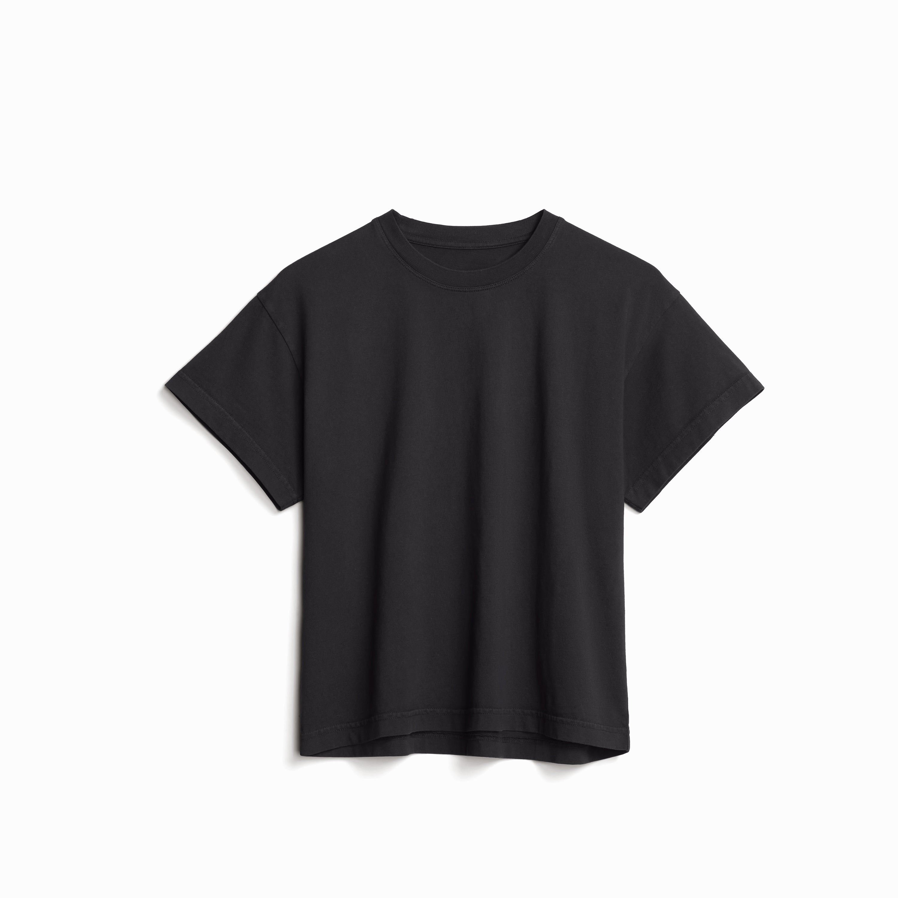 Women's Vintage Black Heavyweight Organic Tee
