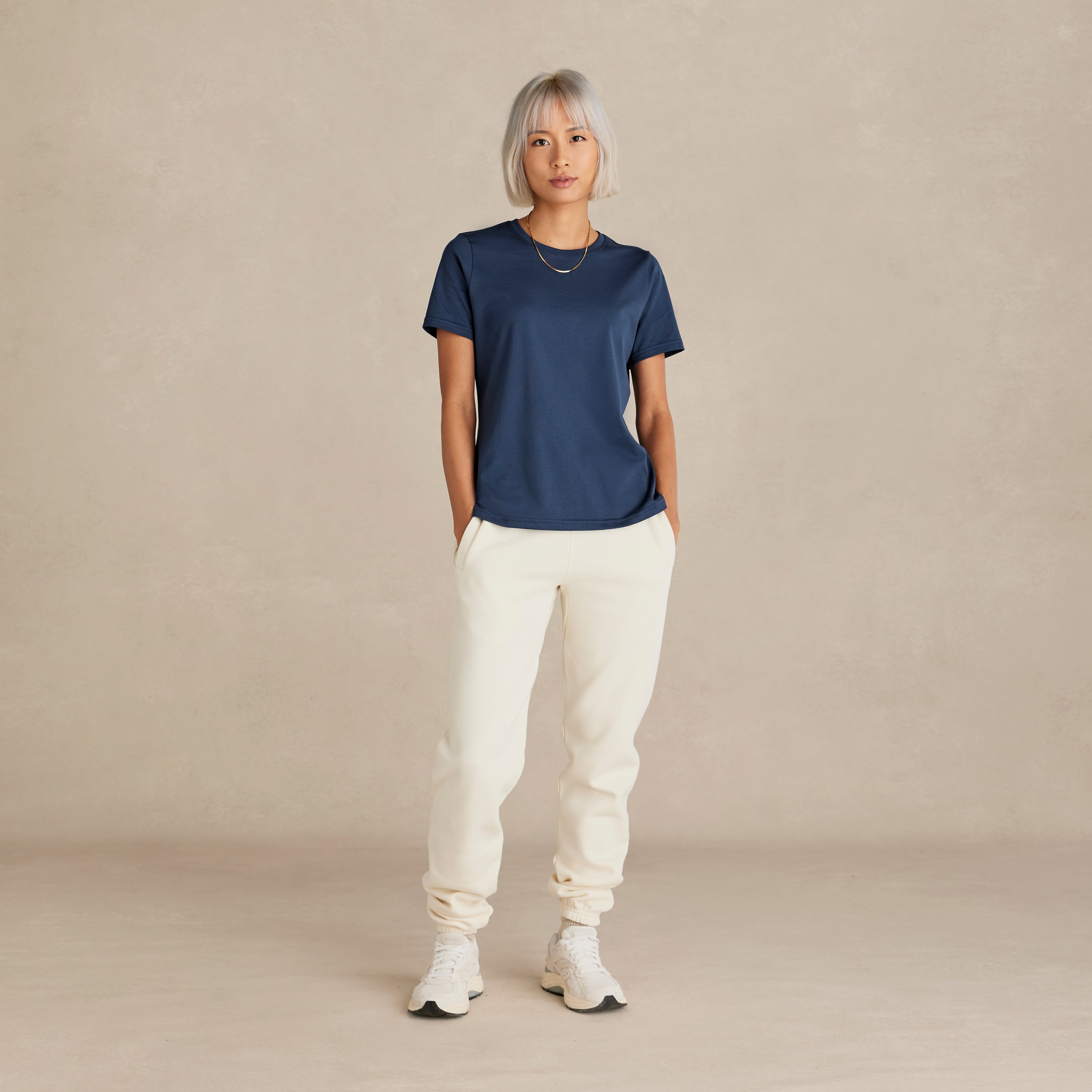 Women's Ocean Navy Midweight Supima Tee