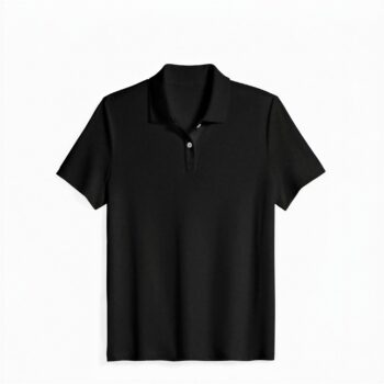 Women's Black Pima Polo