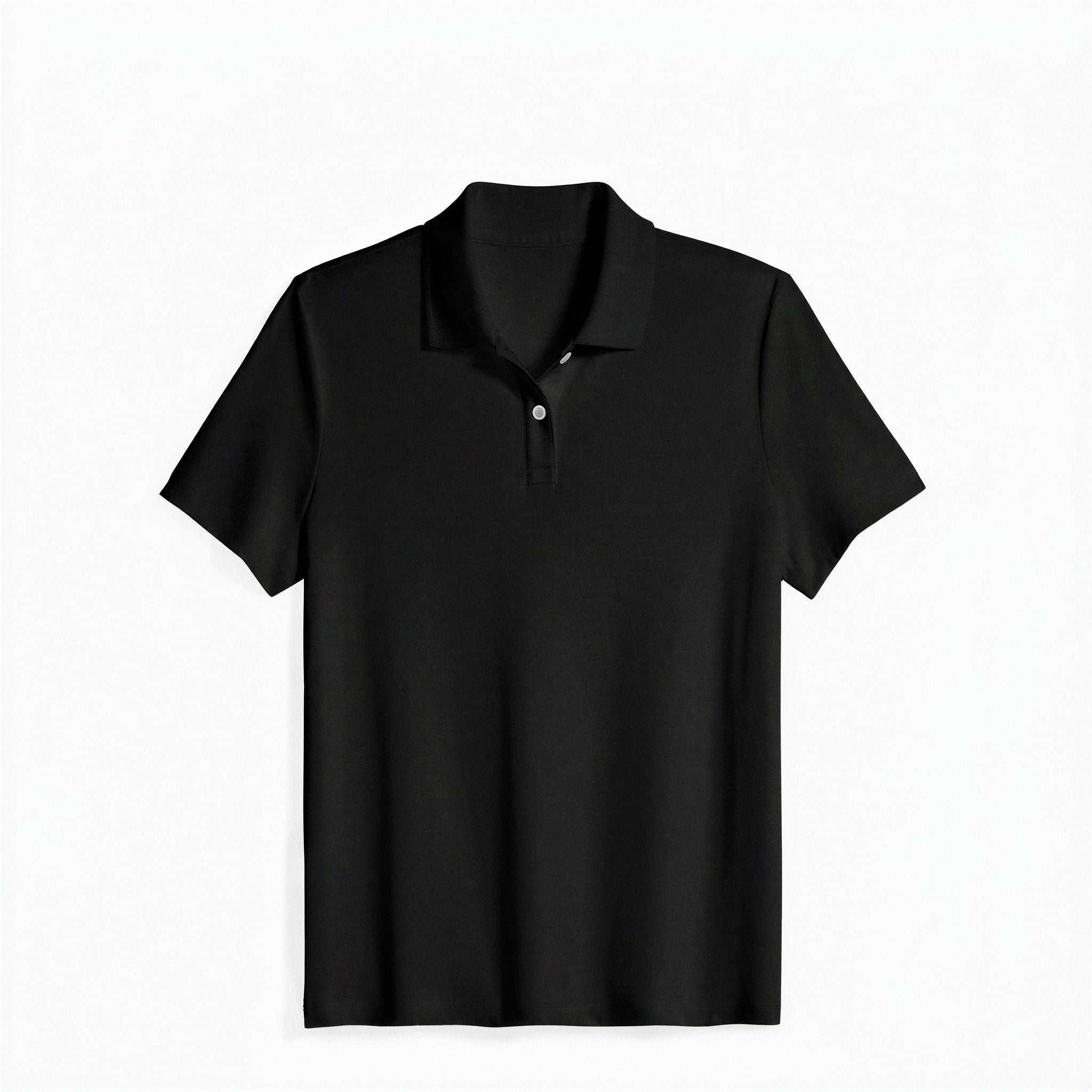 Women's Black Pima Polo