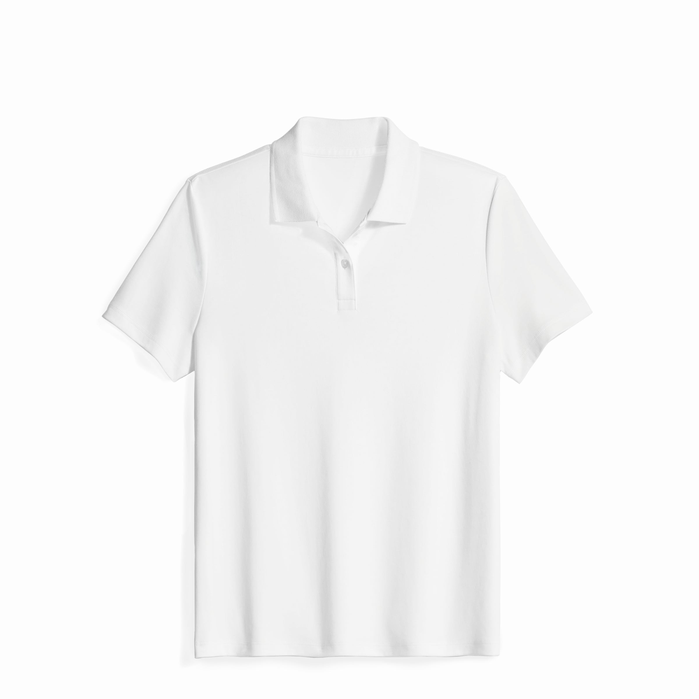 Women's White Pima Polo